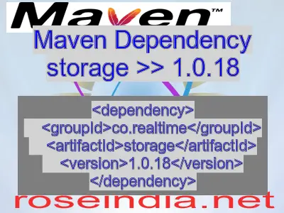 Maven dependency of storage version 1.0.18