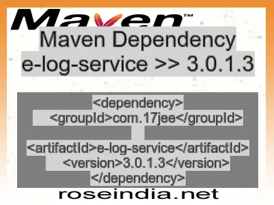 Maven dependency of e-log-service version 3.0.1.3