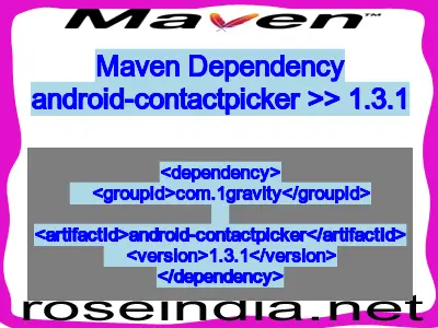 Maven dependency of android-contactpicker version 1.3.1