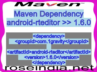 Maven dependency of android-rteditor version 1.6.0