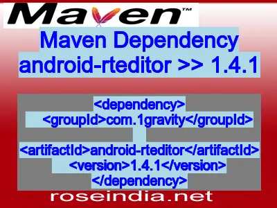 Maven dependency of android-rteditor version 1.4.1