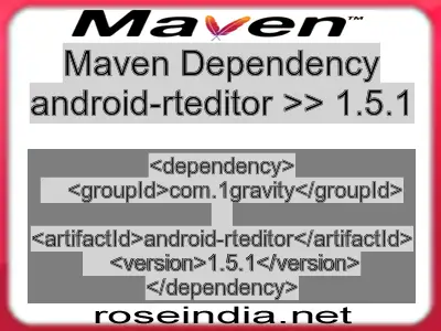 Maven dependency of android-rteditor version 1.5.1