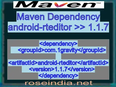 Maven dependency of android-rteditor version 1.1.7