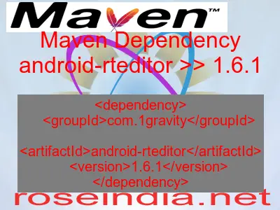 Maven dependency of android-rteditor version 1.6.1