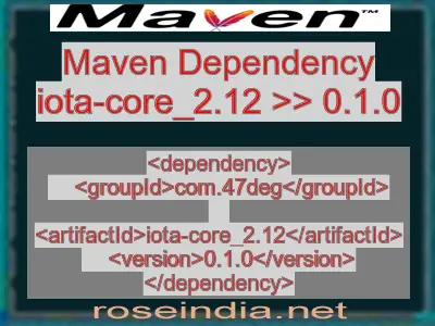 Maven dependency of iota-core_2.12 version 0.1.0