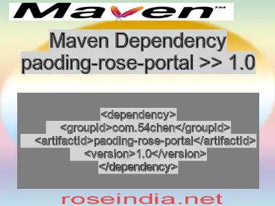 Maven dependency of paoding-rose-portal version 1.0