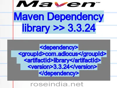 Maven dependency of library version 3.3.24