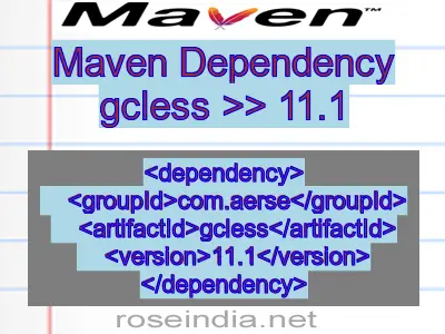 Maven dependency of gcless version 11.1