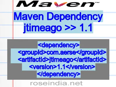 Maven dependency of jtimeago version 1.1