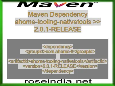 Maven dependency of ahome-tooling-nativetools version 2.0.1-RELEASE