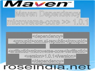 Maven dependency of microverse-core version 1.0.1