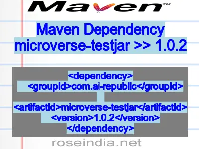 Maven dependency of microverse-testjar version 1.0.2