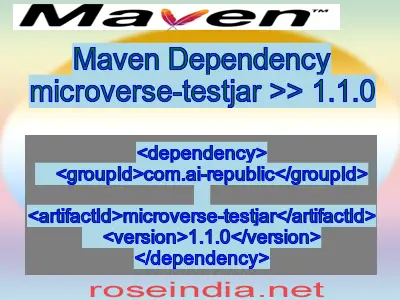 Maven dependency of microverse-testjar version 1.1.0