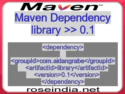 Maven dependency of library version 0.1