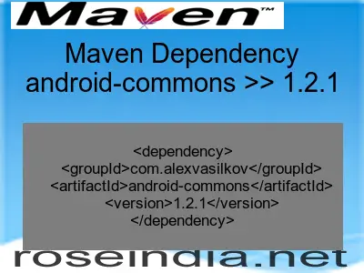 Maven dependency of android-commons version 1.2.1