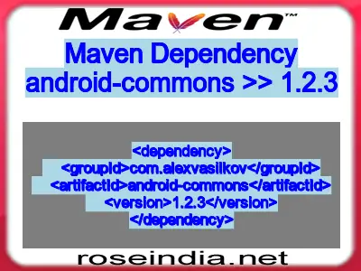 Maven dependency of android-commons version 1.2.3