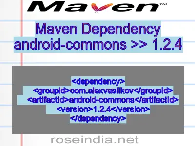 Maven dependency of android-commons version 1.2.4