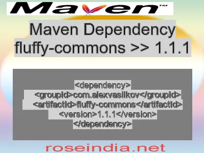 Maven dependency of fluffy-commons version 1.1.1