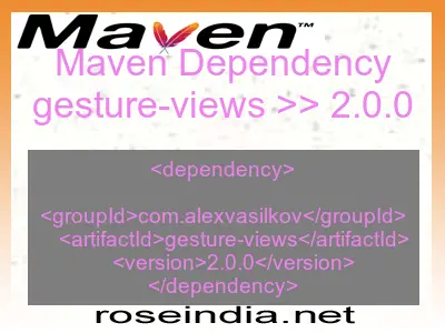 Maven dependency of gesture-views version 2.0.0