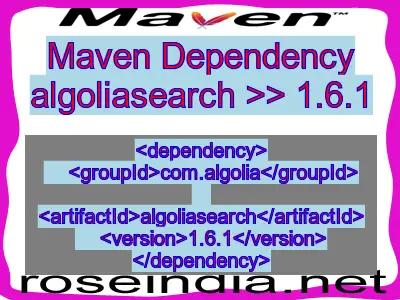 Maven dependency of algoliasearch version 1.6.1