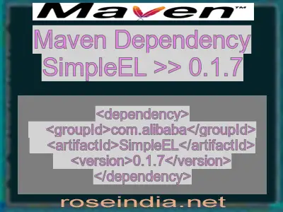 Maven dependency of SimpleEL version 0.1.7