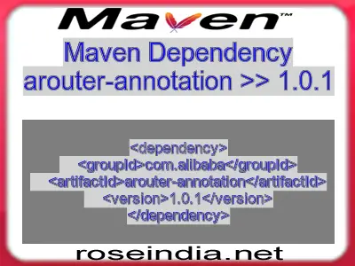 Maven dependency of arouter-annotation version 1.0.1