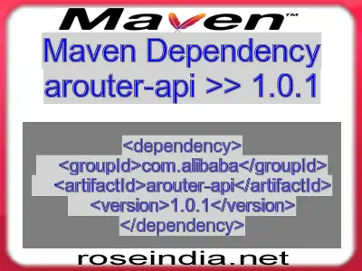 Maven dependency of arouter-api version 1.0.1