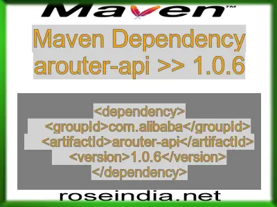 Maven dependency of arouter-api version 1.0.6