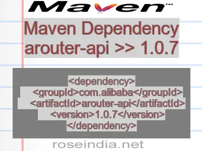 Maven dependency of arouter-api version 1.0.7