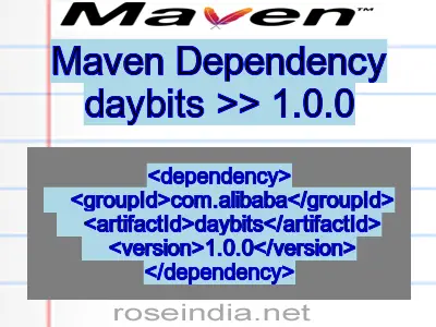 Maven dependency of daybits version 1.0.0