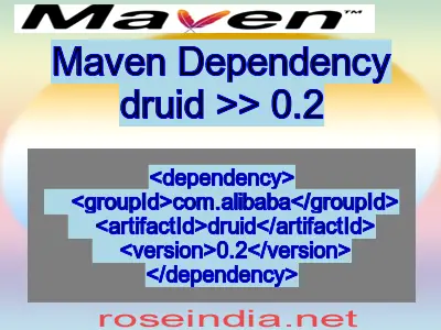 Maven dependency of druid version 0.2