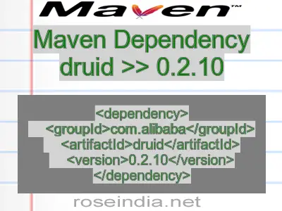 Maven dependency of druid version 0.2.10