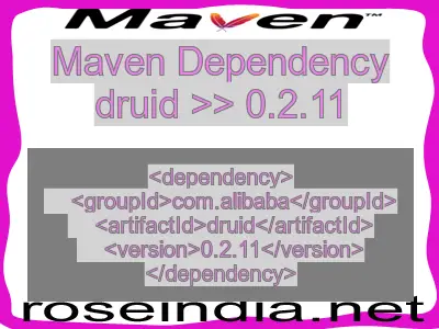 Maven dependency of druid version 0.2.11