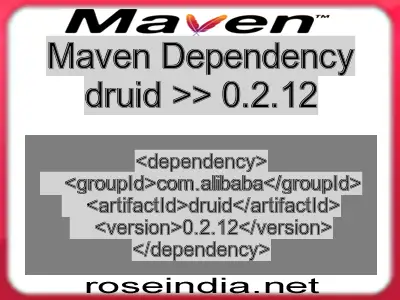 Maven dependency of druid version 0.2.12