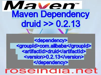 Maven dependency of druid version 0.2.13