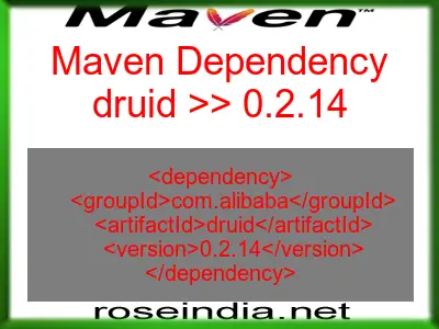 Maven dependency of druid version 0.2.14