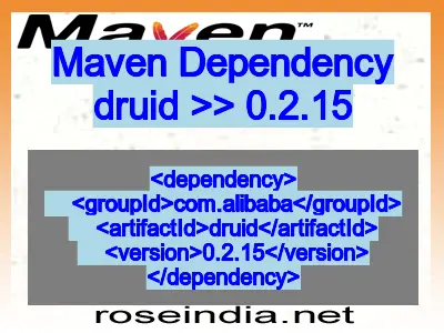 Maven dependency of druid version 0.2.15