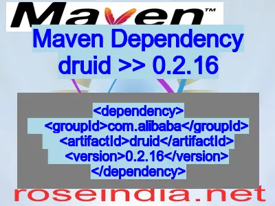 Maven dependency of druid version 0.2.16