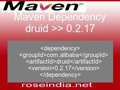 Maven dependency of druid version 0.2.17