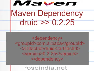 Maven dependency of druid version 0.2.25