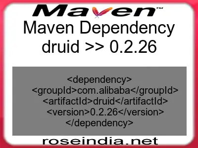 Maven dependency of druid version 0.2.26