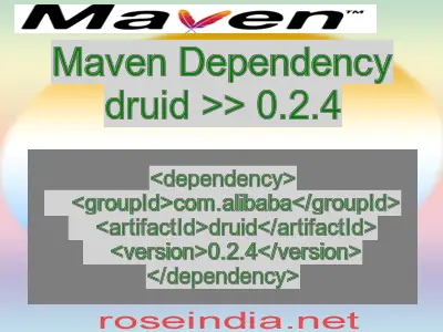 Maven dependency of druid version 0.2.4