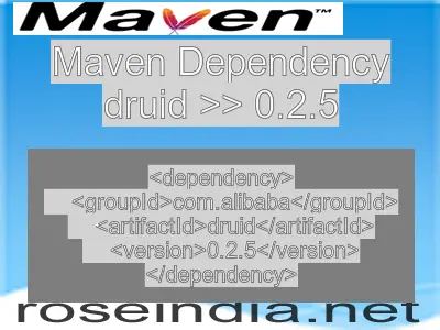 Maven dependency of druid version 0.2.5