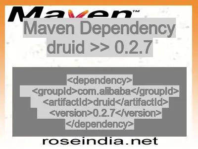 Maven dependency of druid version 0.2.7