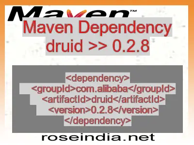 Maven dependency of druid version 0.2.8