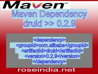 Maven dependency of druid version 0.2.9