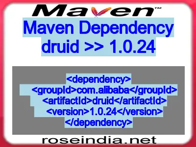 Maven dependency of druid version 1.0.24