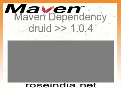 Maven dependency of druid version 1.0.4