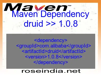 Maven dependency of druid version 1.0.8