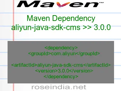 Maven dependency of aliyun-java-sdk-cms version 3.0.0